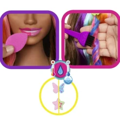 Barbie Castaña Fashion Style Peinados Arcoíris Neón<Mattel Discount