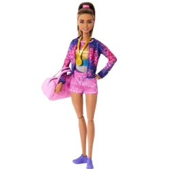 Barbie Castaña Profesiones Gimnasta con Set y Accesorios<Mattel Fashion