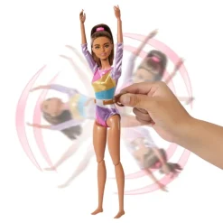 Barbie Castaña Profesiones Gimnasta con Set y Accesorios<Mattel Fashion