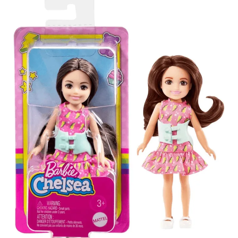 Barbie Club Chelsea Muñeca de playa, Con Vestido de Truenos<Mattel Fashion