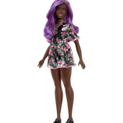 Barbie Diversidad Fashion Doll & Beauty Cabello Platinado Morado y Vestido de Flores<Mattel Fashion