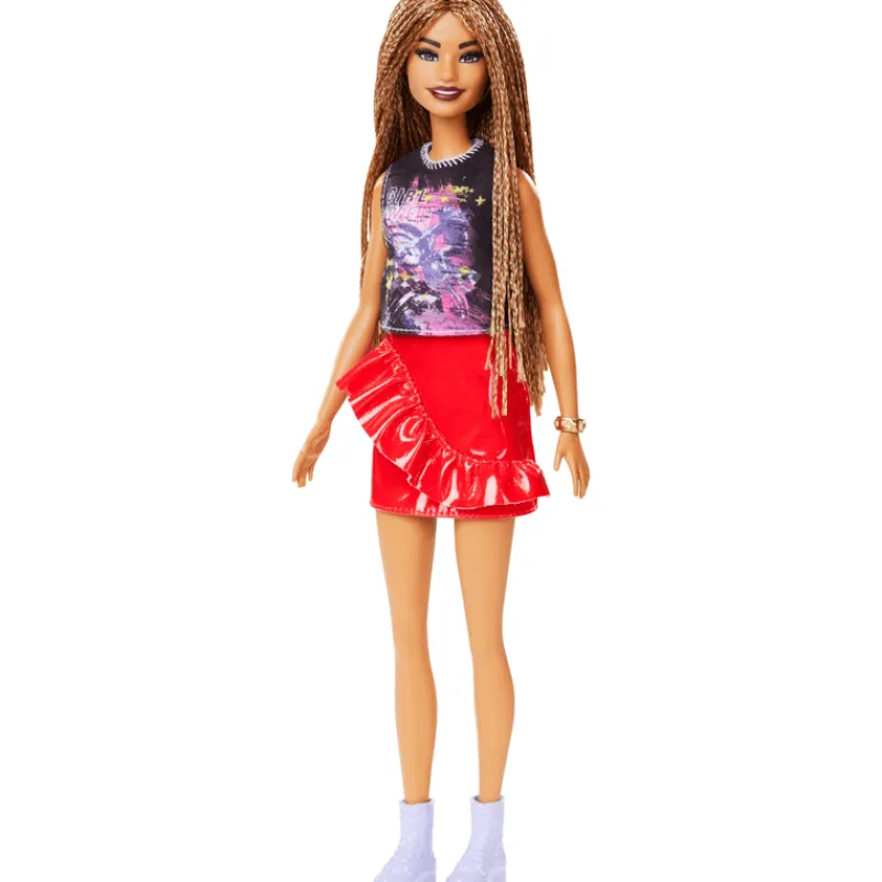 Barbie Diversidad Fashion Doll & Beauty con Peinado de Trenzas Mini Africanas y Minifalda de Latex<Mattel Fashion