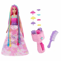 Barbie Fashion Doll Trenzas Mágicas con Accesorio Creador de Trenzas<Mattel Clearance