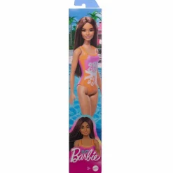 Barbie Fashion Doll & Beauty de Playa con Traje de Baño Naranja<Mattel Clearance