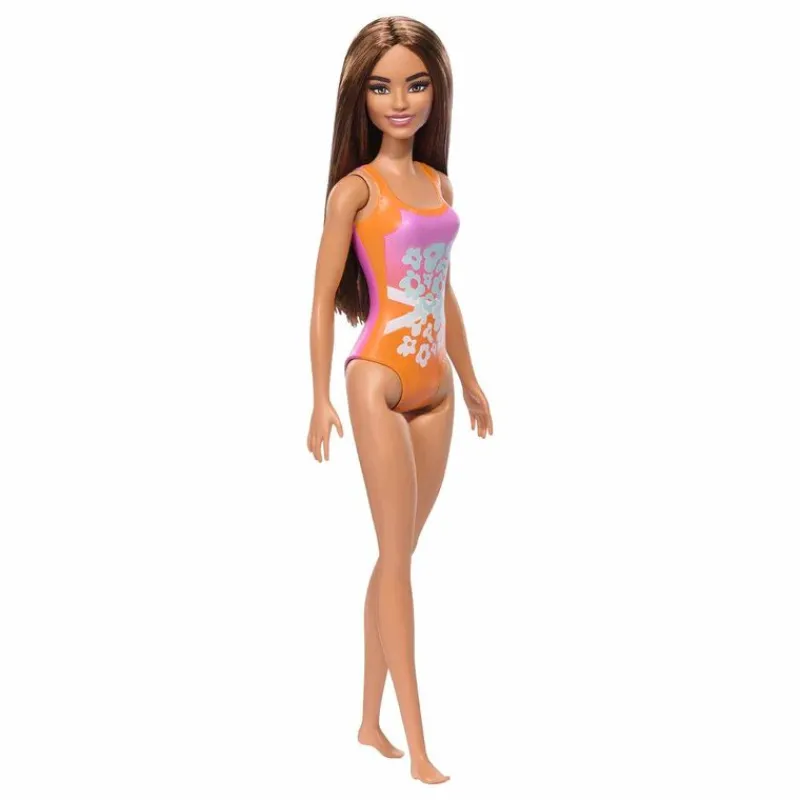 Barbie Fashion Doll & Beauty de Playa con Traje de Baño Naranja<Mattel Clearance