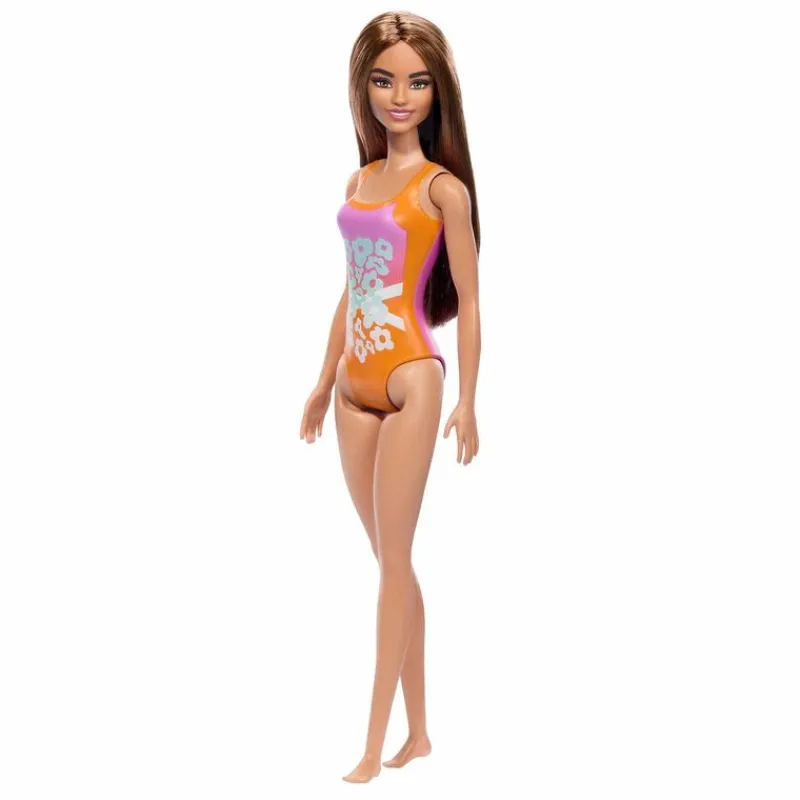 Barbie Fashion Doll & Beauty de Playa con Traje de Baño Naranja<Mattel Clearance