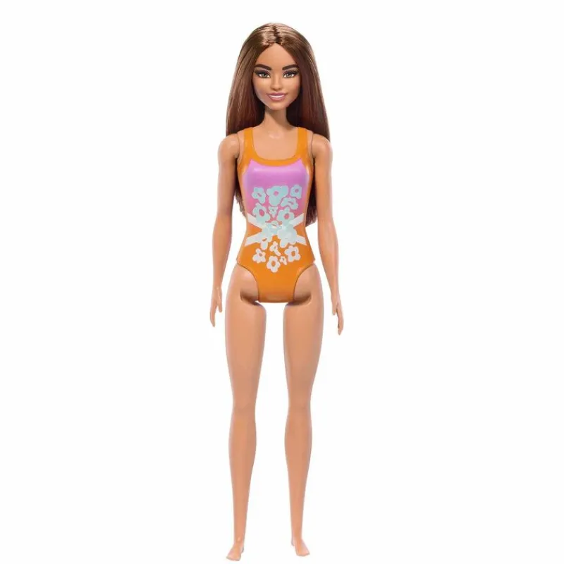 Barbie Fashion Doll & Beauty de Playa con Traje de Baño Naranja<Mattel Clearance