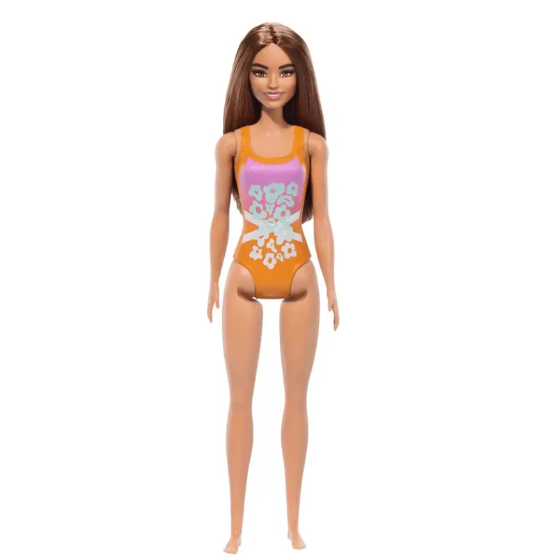 Barbie Fashion Doll & Beauty de Playa con Traje de Baño Naranja<Mattel Clearance