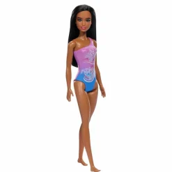 Barbie Fashion Doll & Beauty de Playa con Traje de Baño Morado<Mattel Outlet