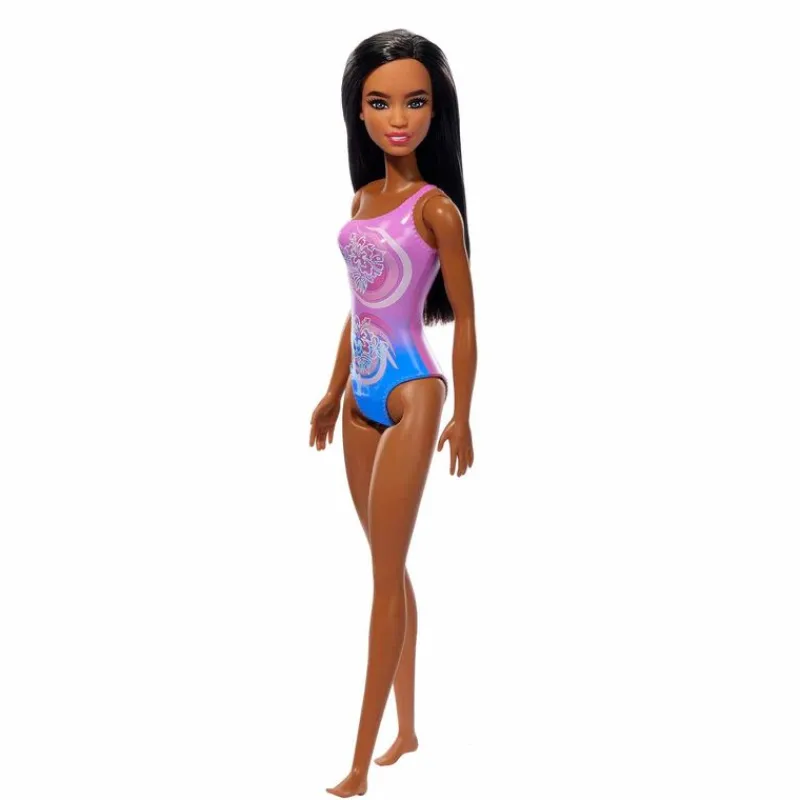 Barbie Fashion Doll & Beauty de Playa con Traje de Baño Morado<Mattel Outlet