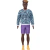 Barbie Fashion Doll & Beauty Ken Sudadera Animal Print y Boardshorts<Mattel Hot
