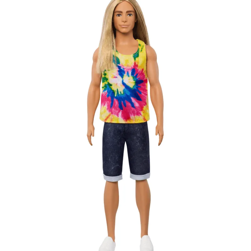 Barbie Fashion Doll & Beauty Ken Cabello Largo Slevlees Explotada y Boardshorts<Mattel Sale