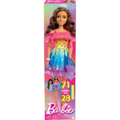 Barbie Fashion Dolls Estatura de 71 cms Vestido Arcoiris<Mattel New