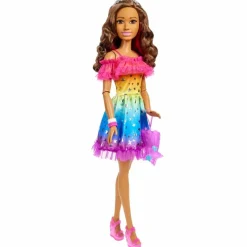 Barbie Fashion Dolls Estatura de 71 cms Vestido Arcoiris<Mattel New
