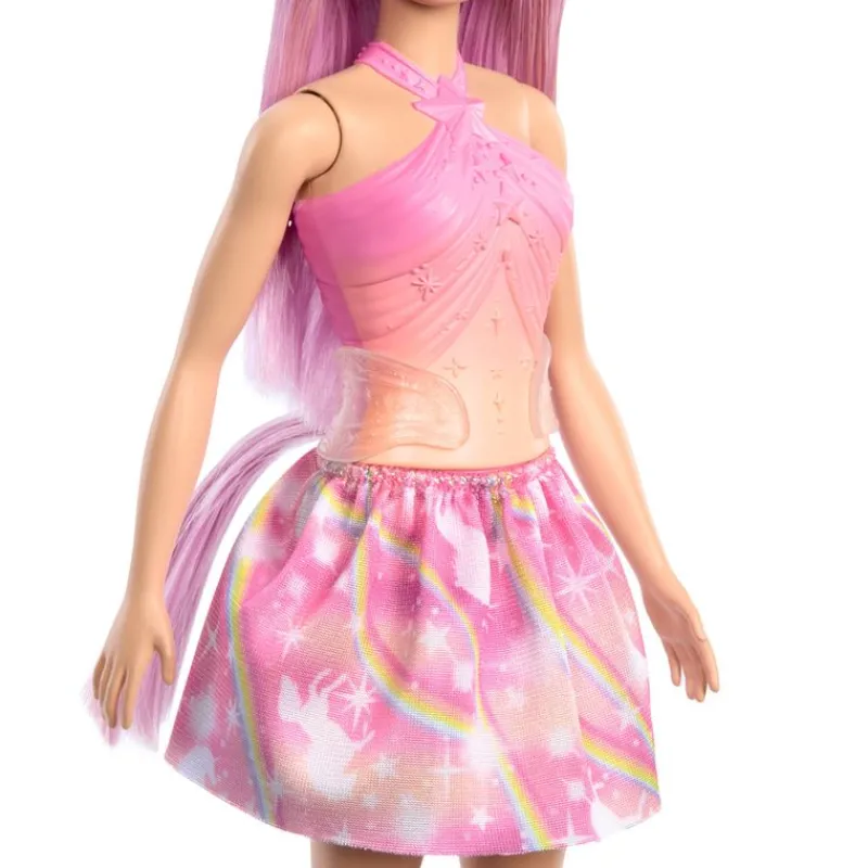 Barbie Fashion Outfit de Unicornio con Falda de Ensueño y Botas Rosas<Mattel Fashion