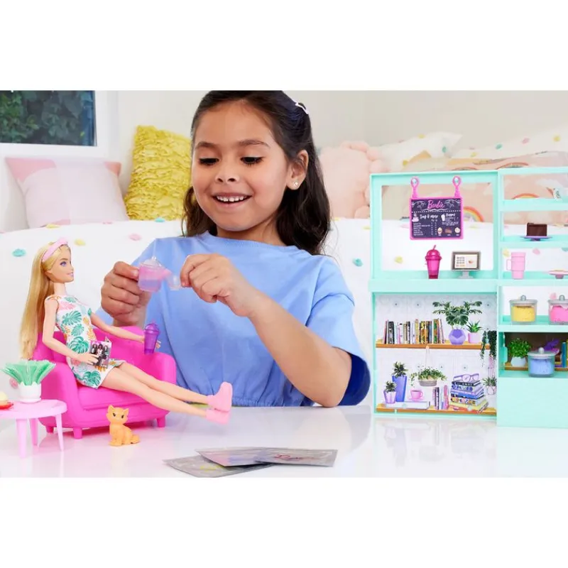 Barbie Fashion y Beauty Set de Tienda de Té con Muñeca y más de 20 Accesorios<Mattel Online