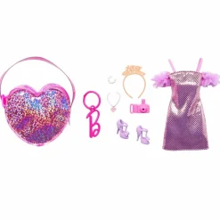 Barbie Fashion y Belleza Accesorios Maleta Morada con Vestido de Gala<Mattel Outlet