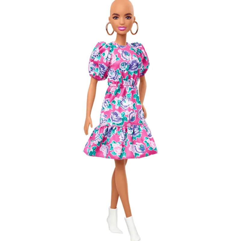 Barbie Inclusión Fashion Doll & Beauty Vestido de Flores y Calva<Mattel Hot