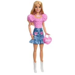 Barbie Large Dolls Muñeca 71cm Falda de Mezclilla Sorpresa HYT84<Mattel Best