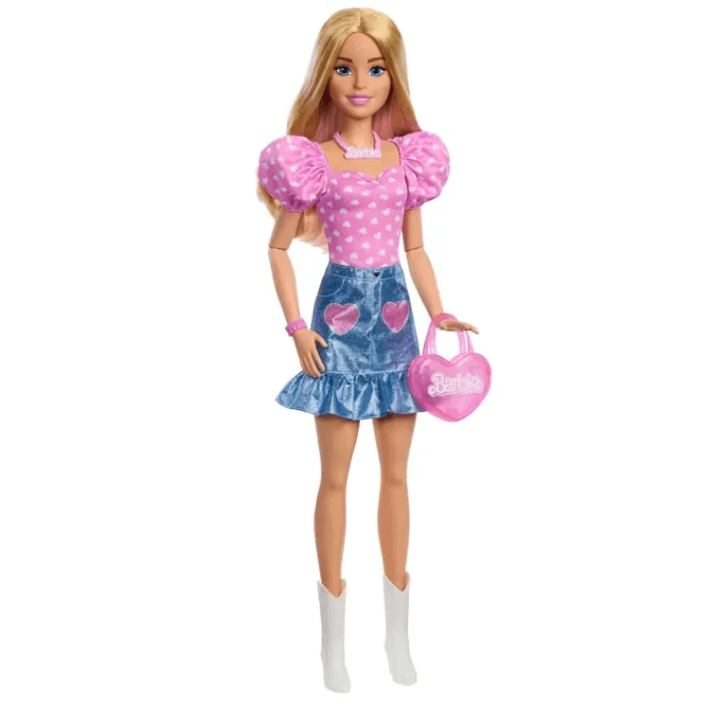 Barbie Large Dolls Muñeca 71cm Falda de Mezclilla Sorpresa HYT84<Mattel Best