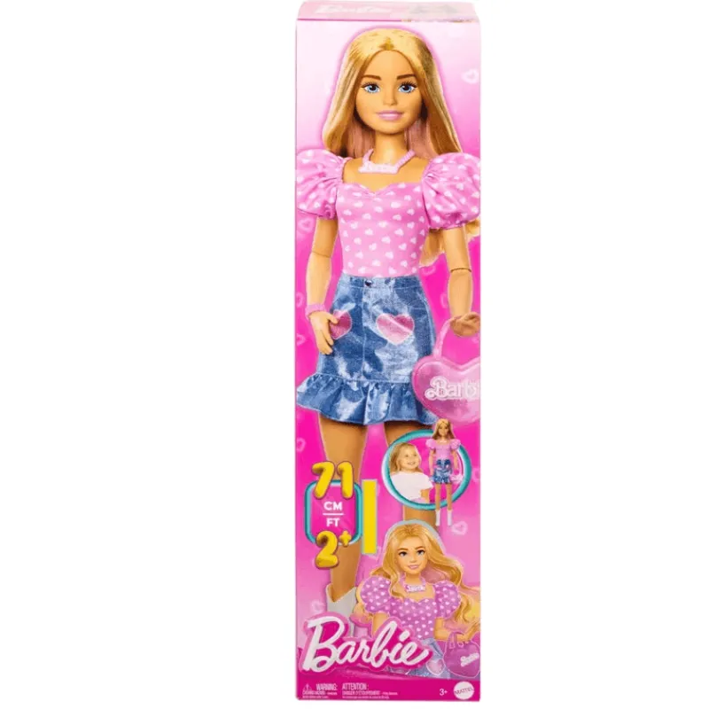 Barbie Large Dolls Muñeca 71cm Falda de Mezclilla Sorpresa HYT84<Mattel Best