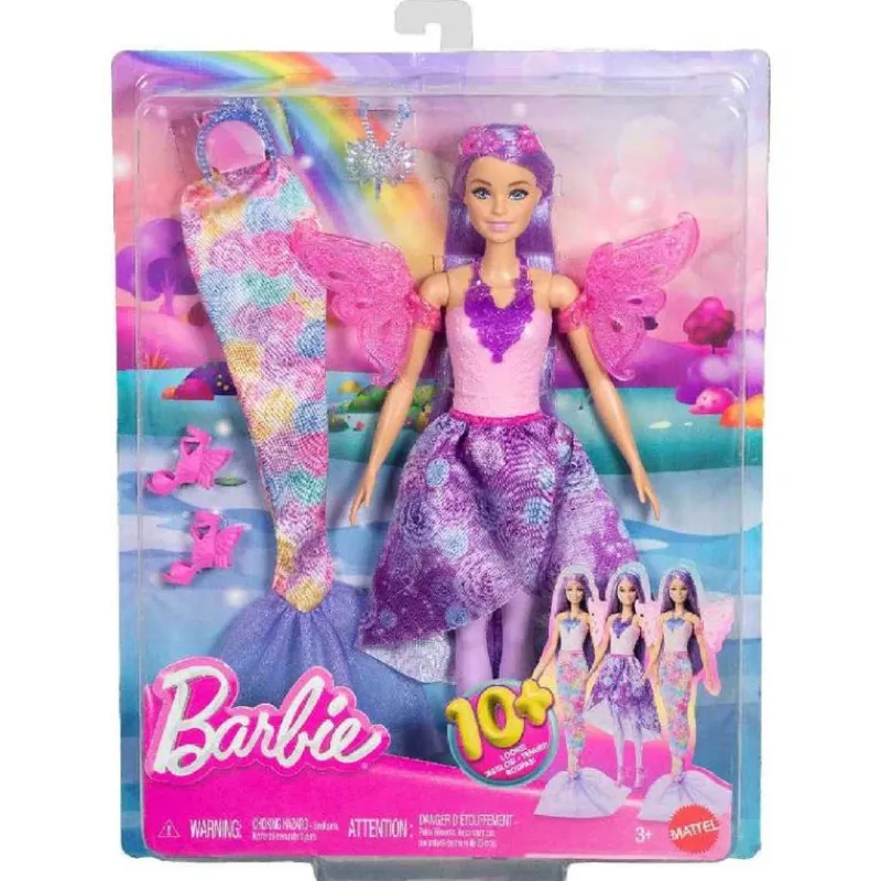 Barbie Muñeca Looks de Hada y Sirena JCP74<Mattel New