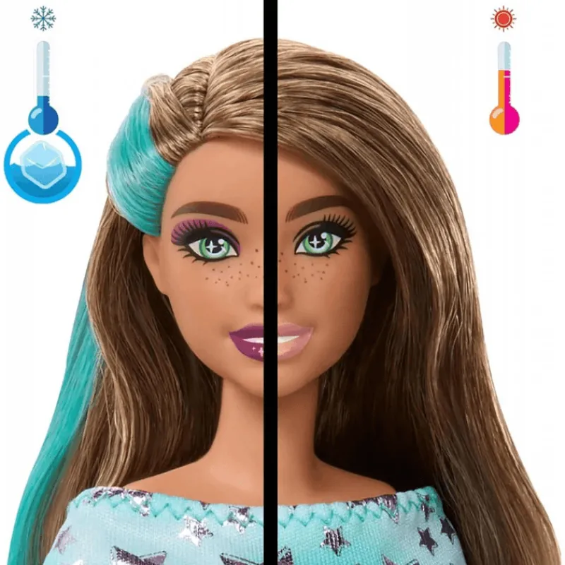 Barbie Party Unboxed Muñeca Get Ready With Me Vestido Morado JFG68-<Mattel Hot