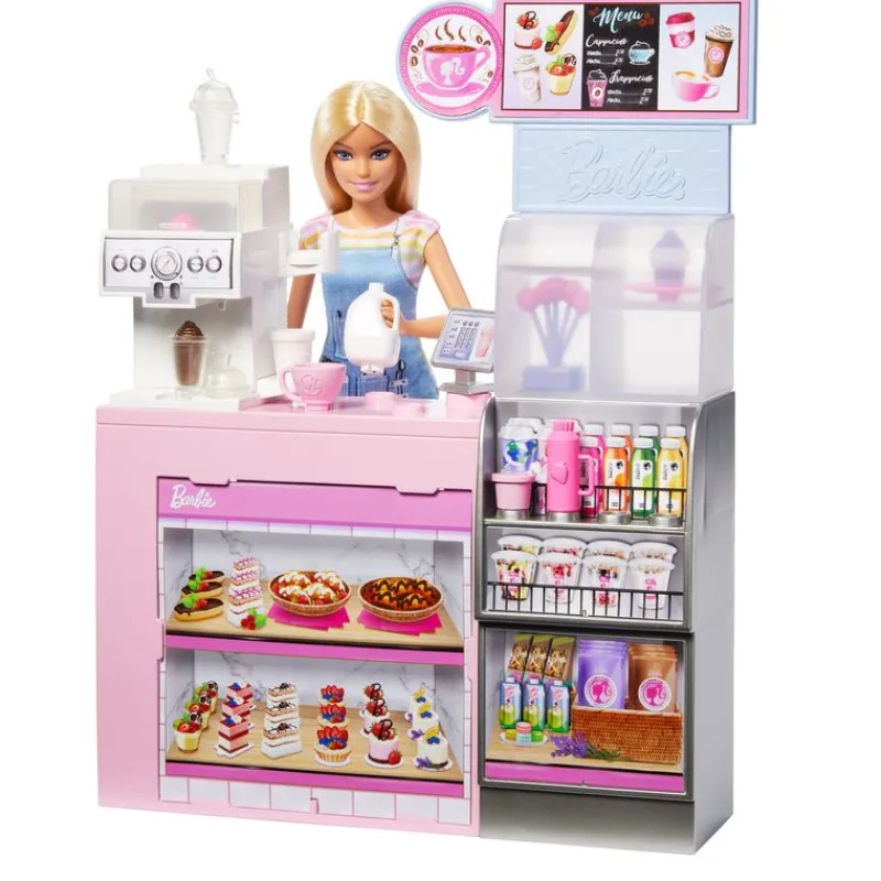 Barbie Profesiones Barista con Set de Juego de Cafetería<Mattel Best