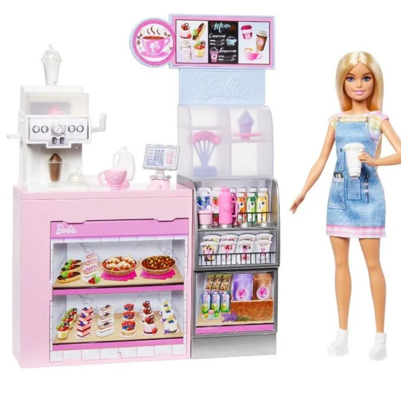 Barbie Profesiones Barista con Set de Juego de Cafetería<Mattel Best