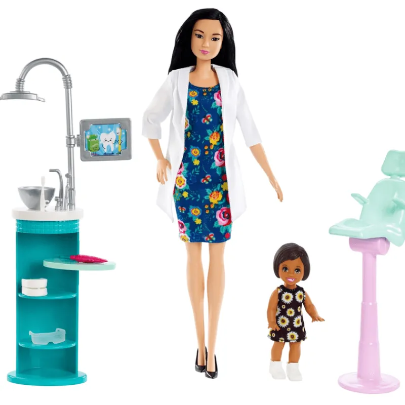 Barbie Profesiones Dentista con Bebé y Accesorios<Mattel New