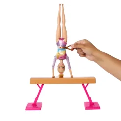 Barbie Rubia Profesiones Gimnasta con Set y Accesorios<Mattel New