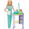 Barbie Rubia Profesiones Pediatra con Paciente Bebé<Mattel Fashion