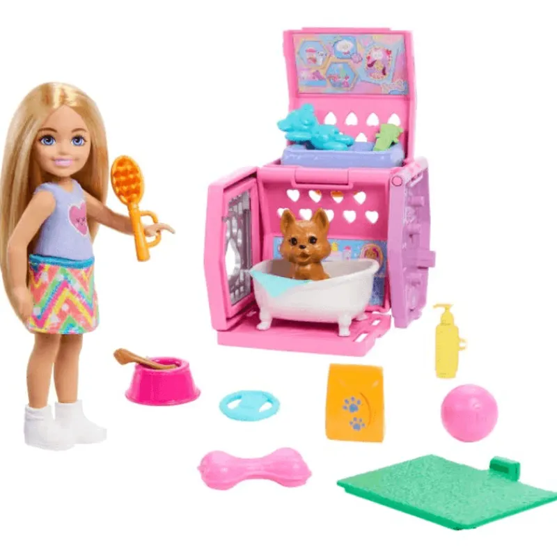 Barbie Set de Juego Chelsea Fiesta de Perritos JDF89<Mattel Sale