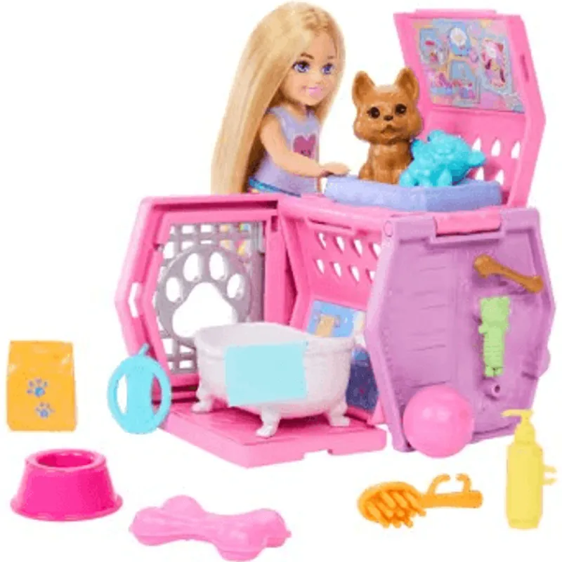 Barbie Set de Juego Chelsea Fiesta de Perritos JDF89<Mattel Sale