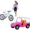 Barbie Set de Juego Muñeca con Bicicleta de Montaña HKB06<Mattel New