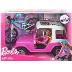 Barbie Set de Juego Muñeca con Bicicleta de Montaña HKB06<Mattel New