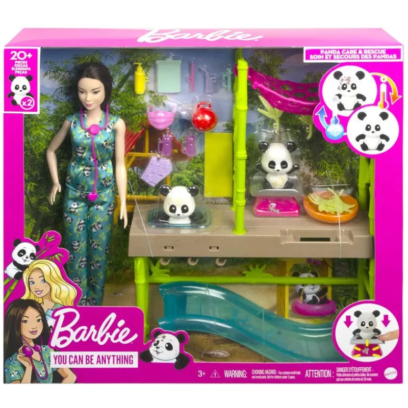 Barbie Set de Juegos Cuidadora de Pandas, Incluye 2 Pandas Bebés<Mattel Sale