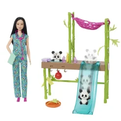Barbie Set de Juegos Cuidadora de Pandas, Incluye 2 Pandas Bebés<Mattel Sale