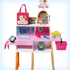 Barbie Set deTienda Cuidado Para Mascotas Incluye Barbie Cuidadora<Mattel New