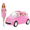Barbie Vehículo para Muñecas Fiat Rosa con Muñeca HRG59<Mattel Best
