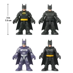 Batman 85 Aniversario Imaginext Pack de 4 Batman: Michael Keaton, George Clooney, Christian Bale y Robert Pattinson<Mattel Fashion