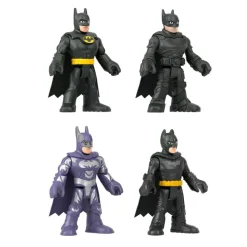 Batman 85 Aniversario Imaginext Pack de 4 Batman: Michael Keaton, George Clooney, Christian Bale y Robert Pattinson<Mattel Fashion