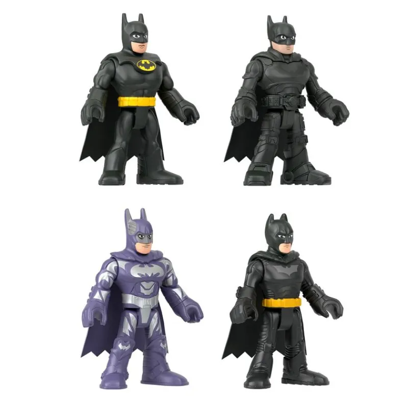 Batman 85 Aniversario Imaginext Pack de 4 Batman: Michael Keaton, George Clooney, Christian Bale y Robert Pattinson<Mattel Fashion