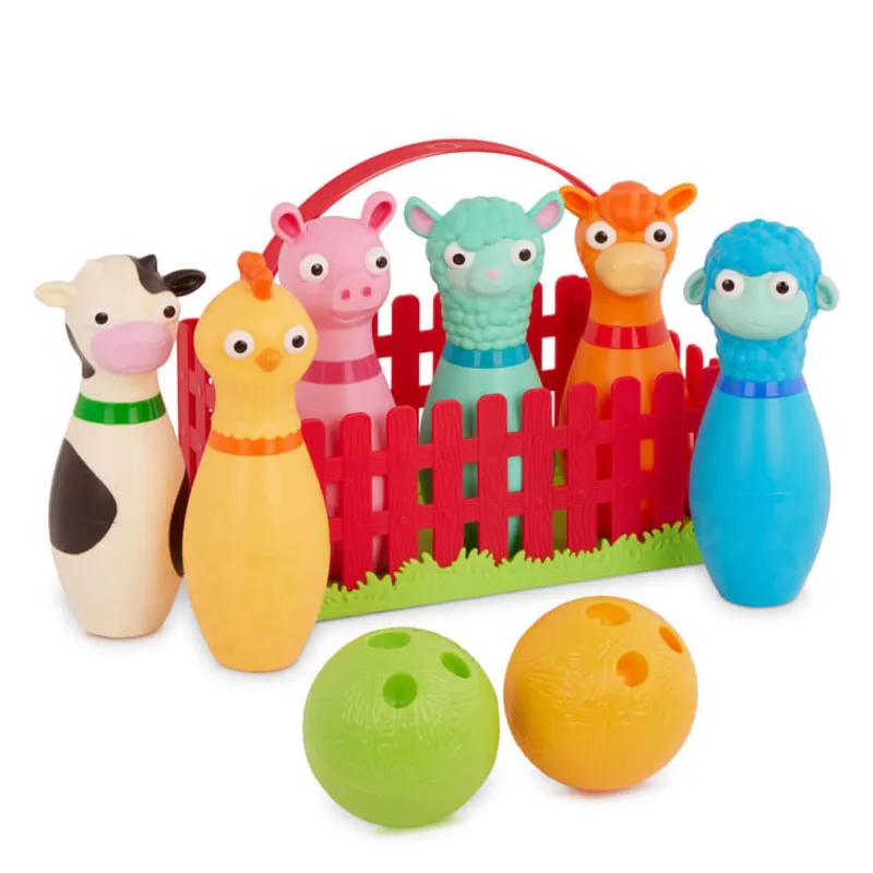 Battat Juego de Boliche Animales Granja BT1802C2Z<Importacion Juguetron Online