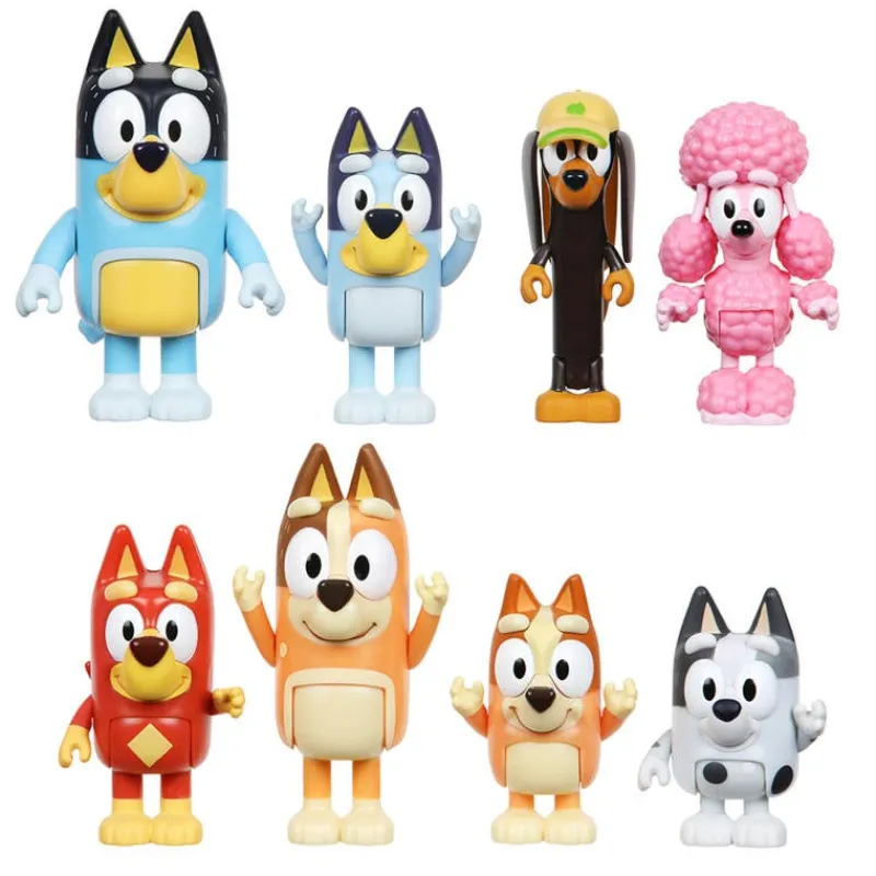 Bluey Mini Muñecos 8 Pack Bluey y su amigos<Bandai New