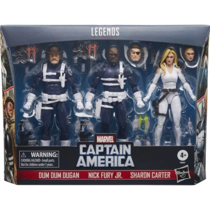 Capitán América 3-pack Nick Fury Jr. Sharon Carter Y Dum Dum Dugan<Hasbro Clearance