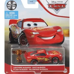 Cars de Disney y Pixar Vehículo de Juguete Rayo McQueen con Copa Pistón<Mattel Fashion