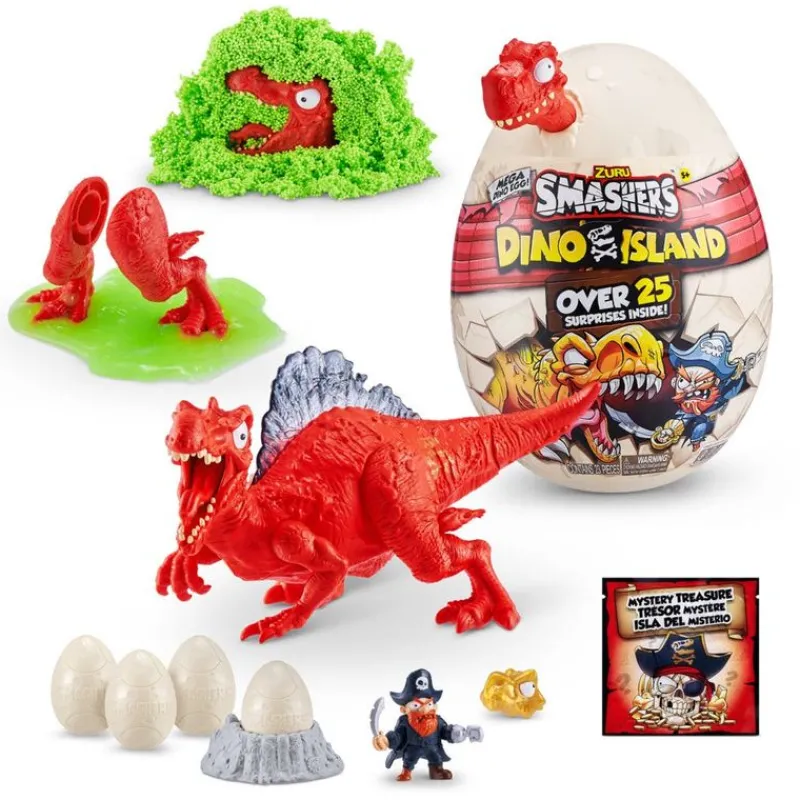 Dinosaurio Huevo Sorpresa con 2 Figuras Dinosaurio vs Pirata<Importacion Juguetron Discount
