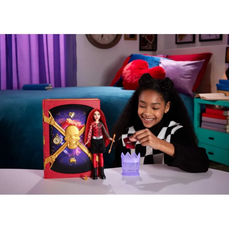 Disney Descendientes Libro Mágico con Hechizos Reales con Muñeca de Red y Caldero Mágico<Mattel Hot