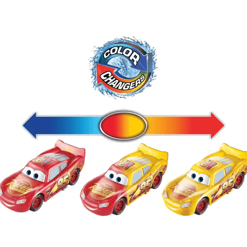 Disney Pixar Cars Cambia de Color Rayo Mcqueen<Mattel Hot